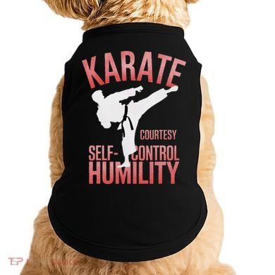 Karate Silhouette Courtesy & Discipline Doggie Tank