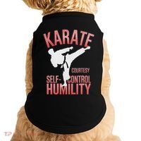 Karate Silhouette Courtesy & Discipline Doggie Tank thumb 0