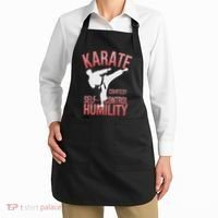 Karate Silhouette Courtesy & Discipline Apron thumb 2