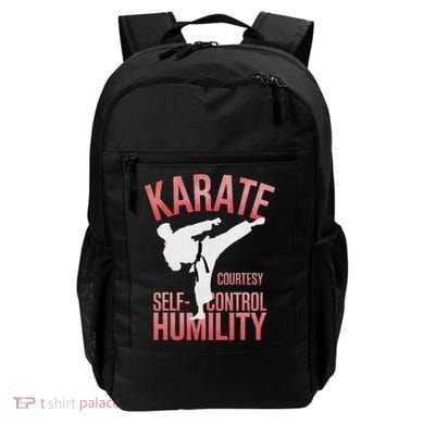 Karate Silhouette Courtesy & Discipline Backpack