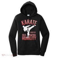 Karate Silhouette Courtesy & Discipline Women's Hoodie thumb 0