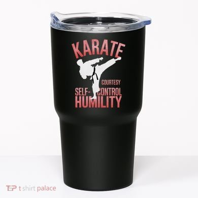 Karate Silhouette Courtesy & Discipline Tumbler