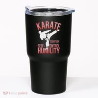 Karate Silhouette Courtesy & Discipline Tumbler thumb 0
