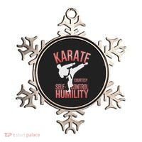 Karate Silhouette Courtesy & Discipline Ornament thumb 0