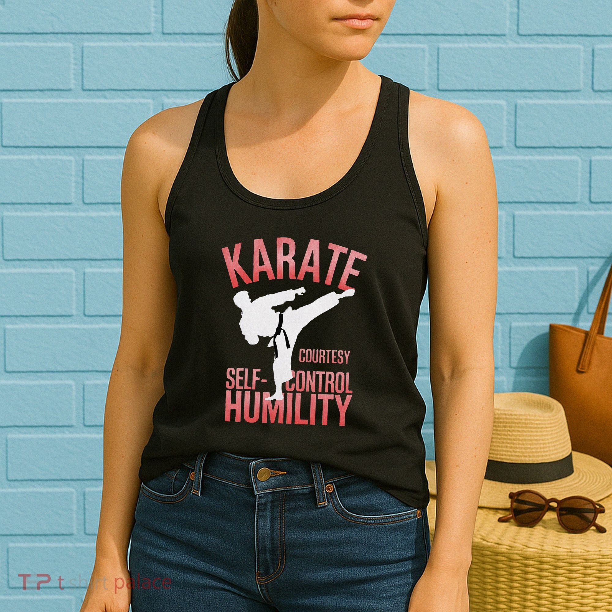 Karate Silhouette Courtesy & Discipline Women's Tank Top