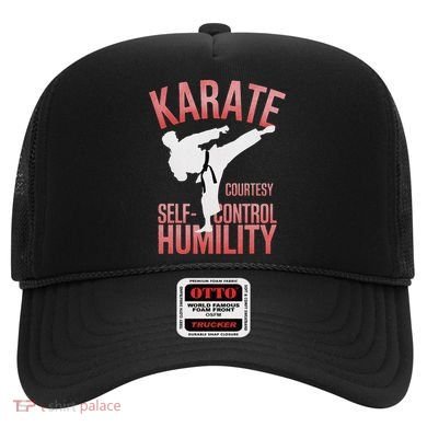 Karate Silhouette Courtesy & Discipline Hat