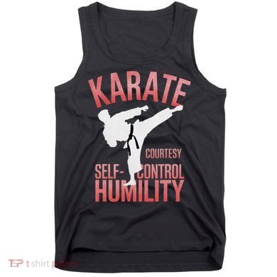 Karate Silhouette Courtesy & Discipline Tank Top