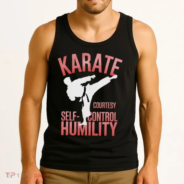 Karate Silhouette Courtesy & Discipline Tank Top