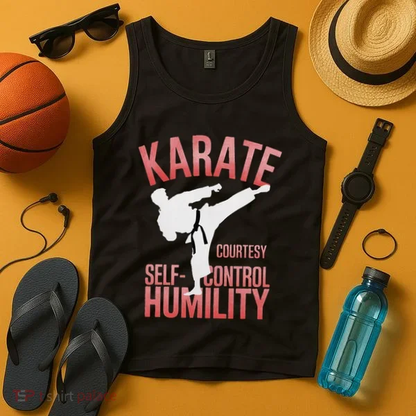Karate Silhouette Courtesy & Discipline Tank Top