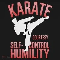 Karate Silhouette Courtesy & Discipline Tank Top thumb 6