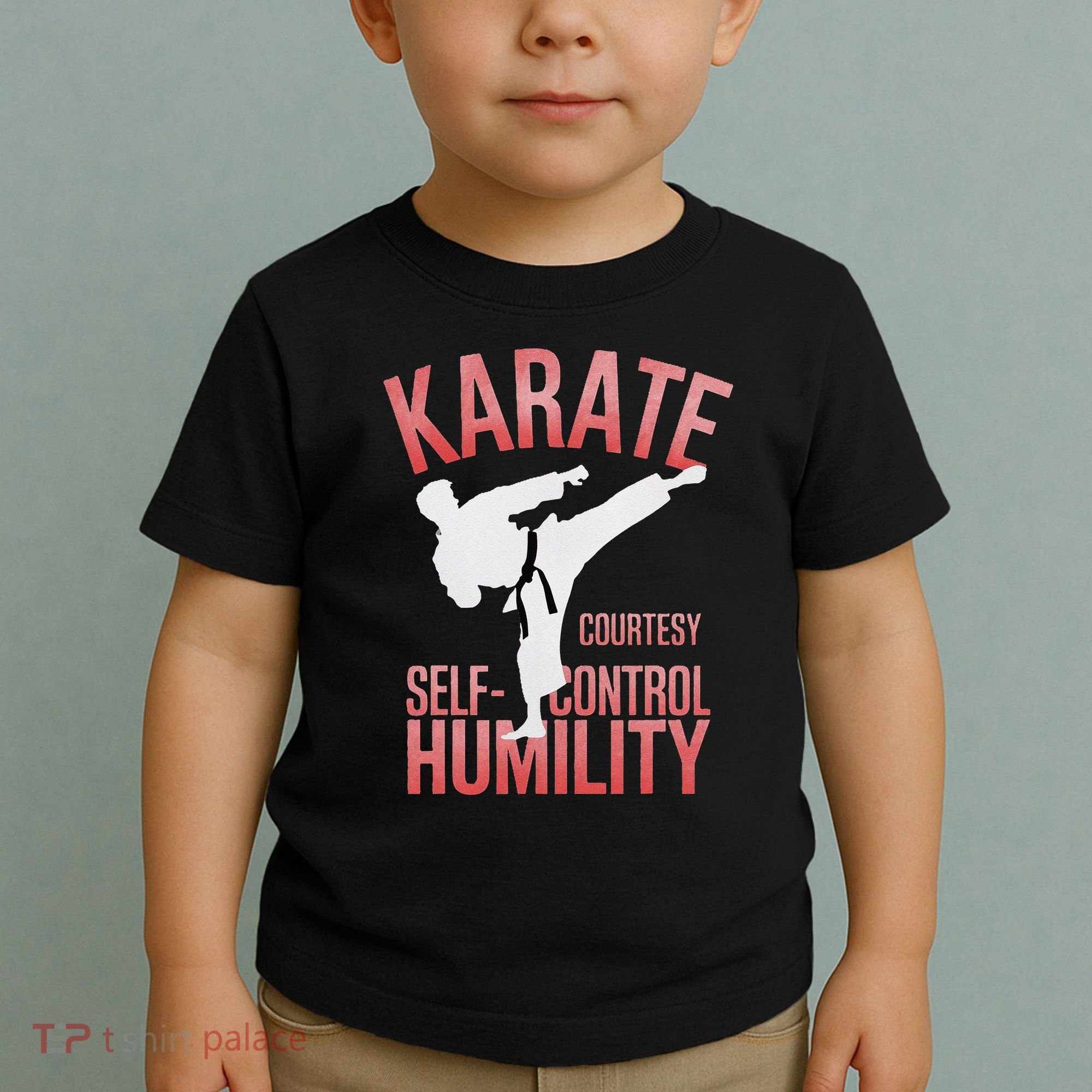 Karate Silhouette Courtesy & Discipline Toddler T-Shirt