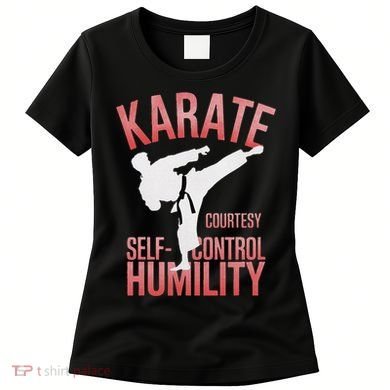 Karate Silhouette Courtesy & Discipline Women's T-Shirt