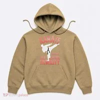 Karate Silhouette Courtesy & Discipline Hoodie thumb 0