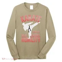 Karate Silhouette Courtesy & Discipline Long Sleeve Shirt thumb 0