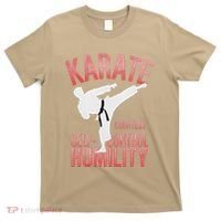 Karate Silhouette Courtesy & Discipline T-Shirt thumb 0