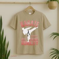 Karate Silhouette Courtesy & Discipline T-Shirt thumb 2