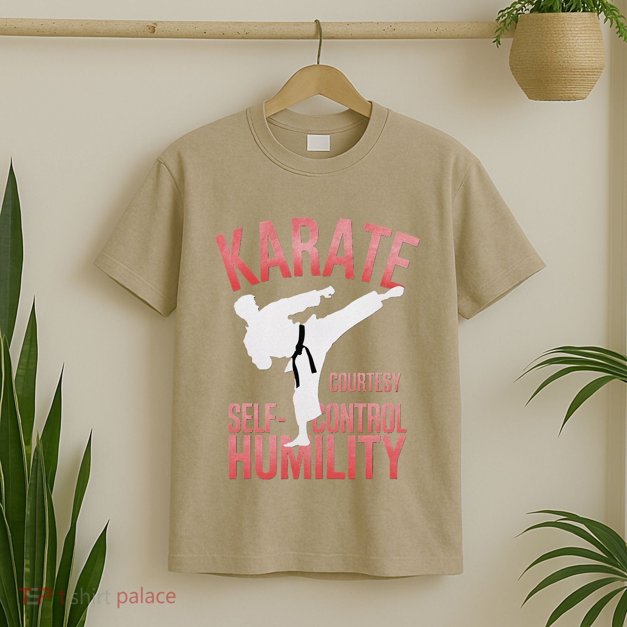 Karate Silhouette Courtesy & Discipline T-Shirt