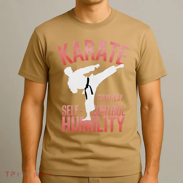 Karate Silhouette Courtesy & Discipline T-Shirt