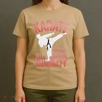 Karate Silhouette Courtesy & Discipline T-Shirt thumb 4
