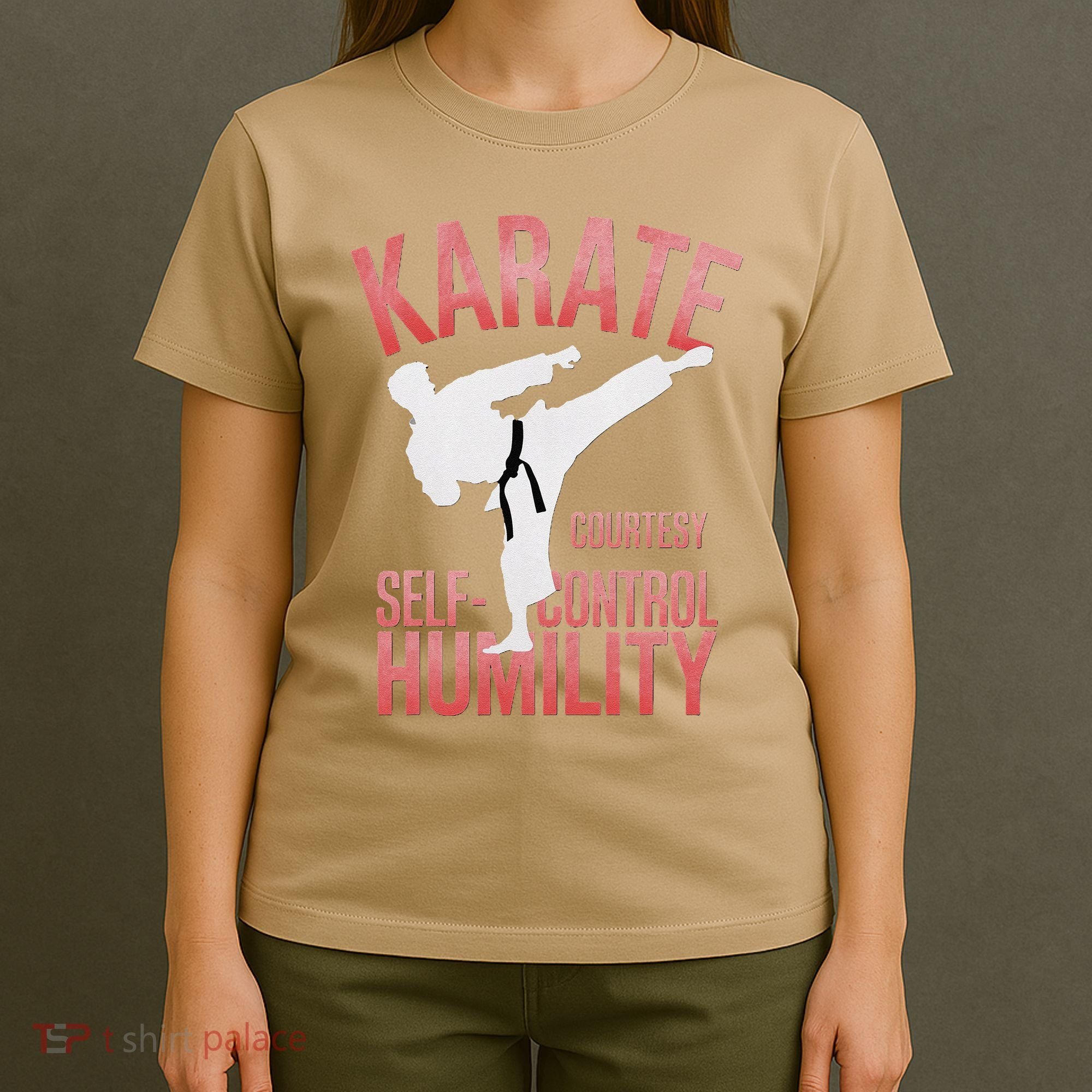 Karate Silhouette Courtesy & Discipline T-Shirt