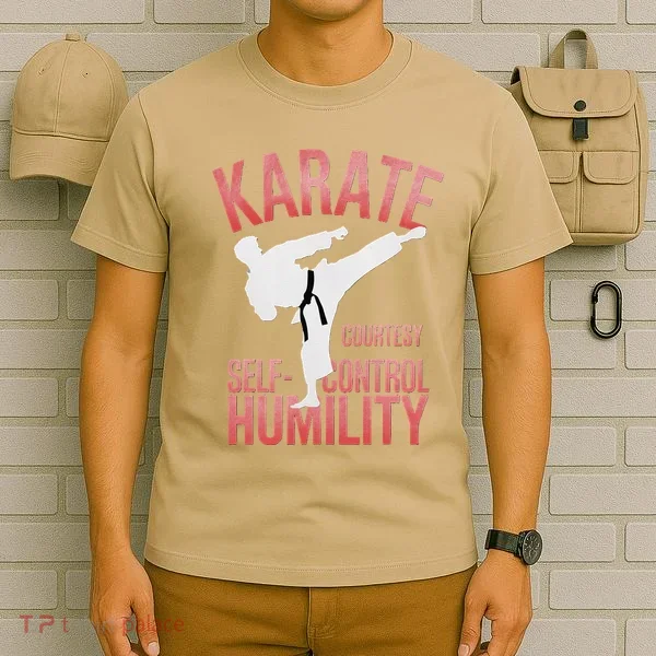 Karate Silhouette Courtesy & Discipline T-Shirt