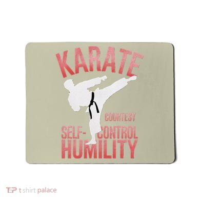 Karate Silhouette Courtesy & Discipline Mousepad