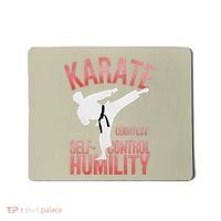 Karate Silhouette Courtesy & Discipline Mousepad thumb 0