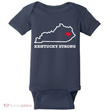 Kentucky Strong Eastern Kentucky Has My Heart Baby Bodysuit