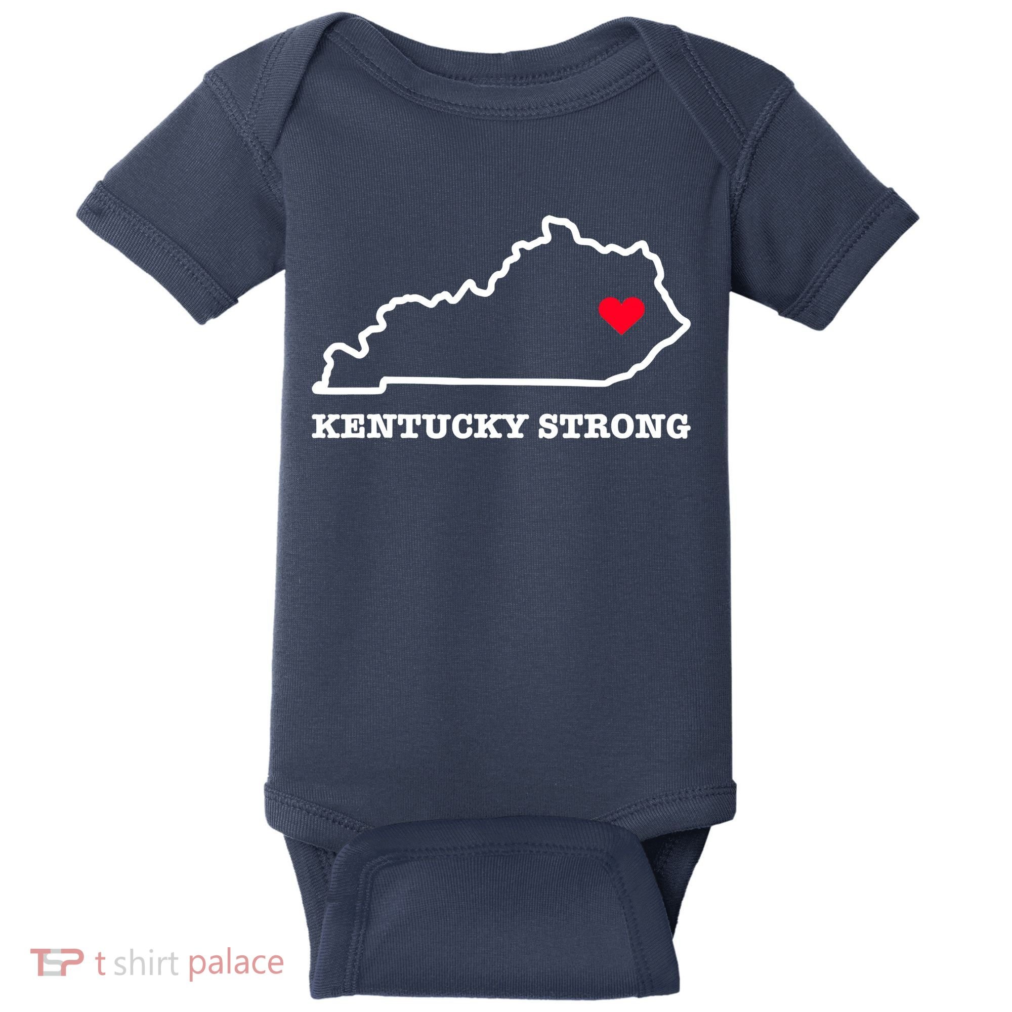 Kentucky Strong Eastern Kentucky Has My Heart Baby Bodysuit