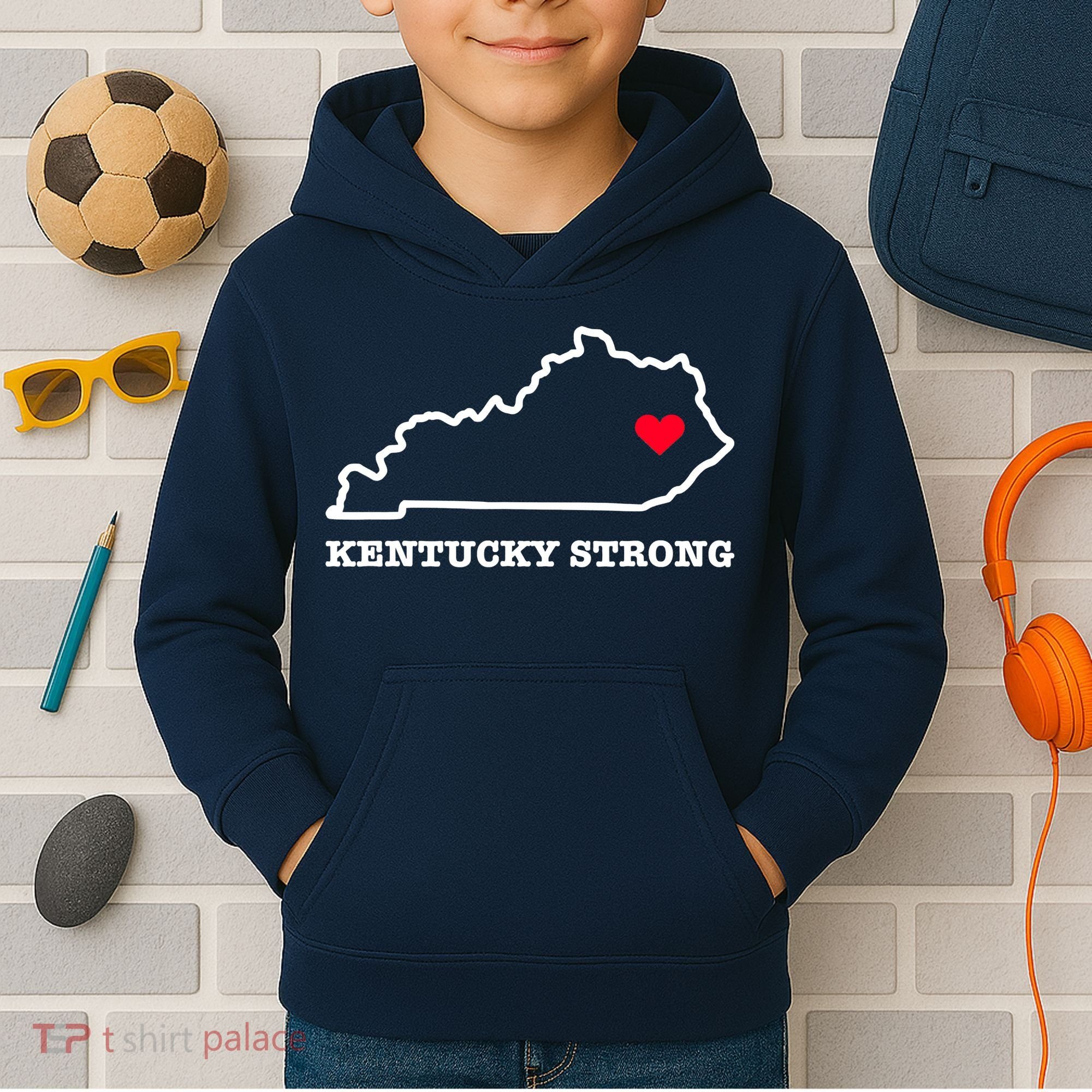 Kentucky Strong Eastern Kentucky Has My Heart Kids Hoodie