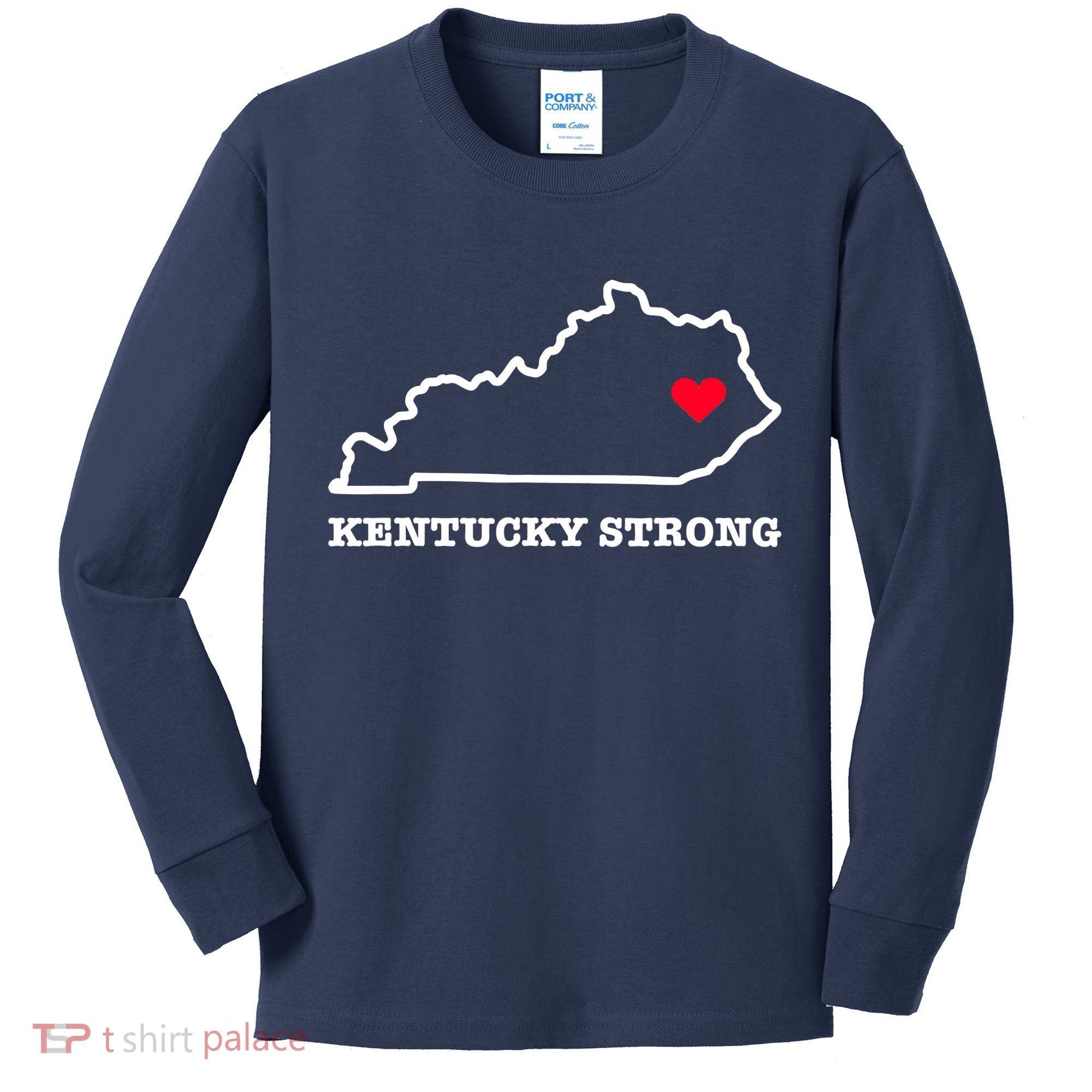 Kentucky Strong Eastern Kentucky Has My Heart Kids Long Sleeve Shirt