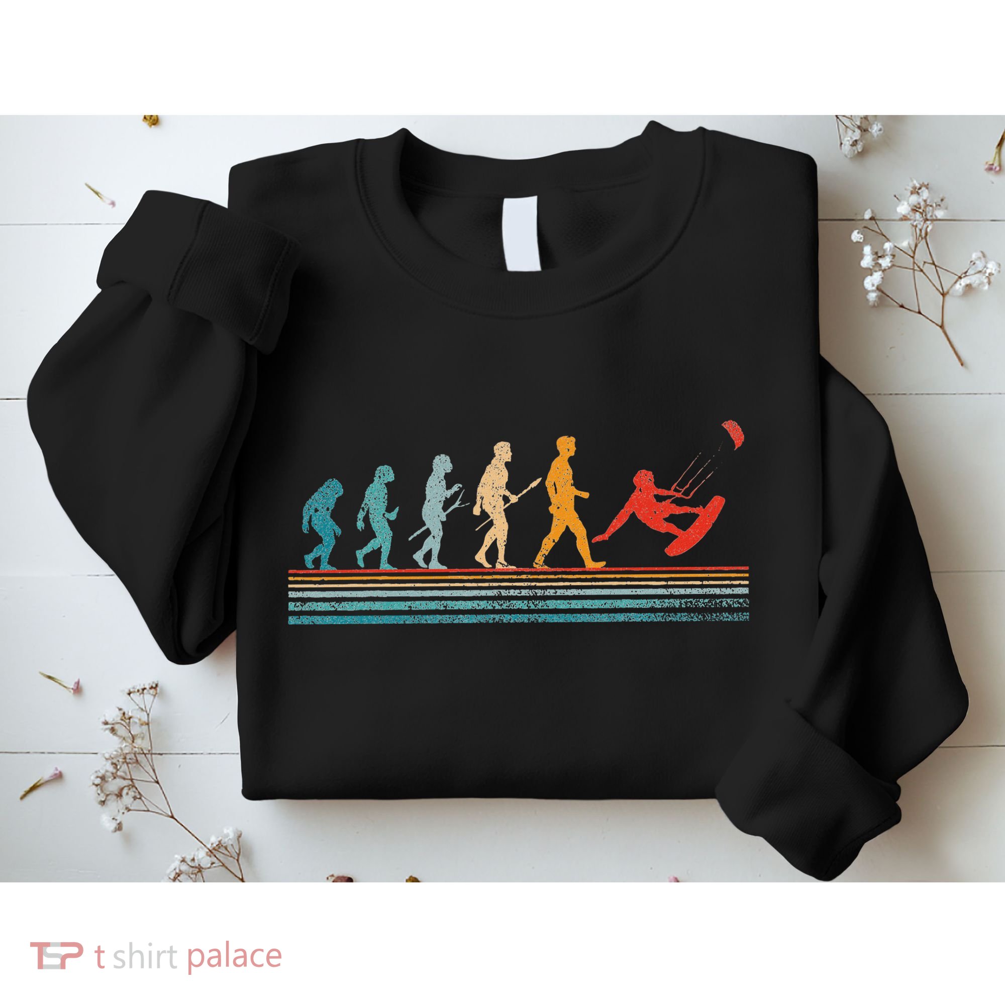 Kite Surfing Evolution Kiteboarder Kiteboarding Kite Surfer Sweatshirt