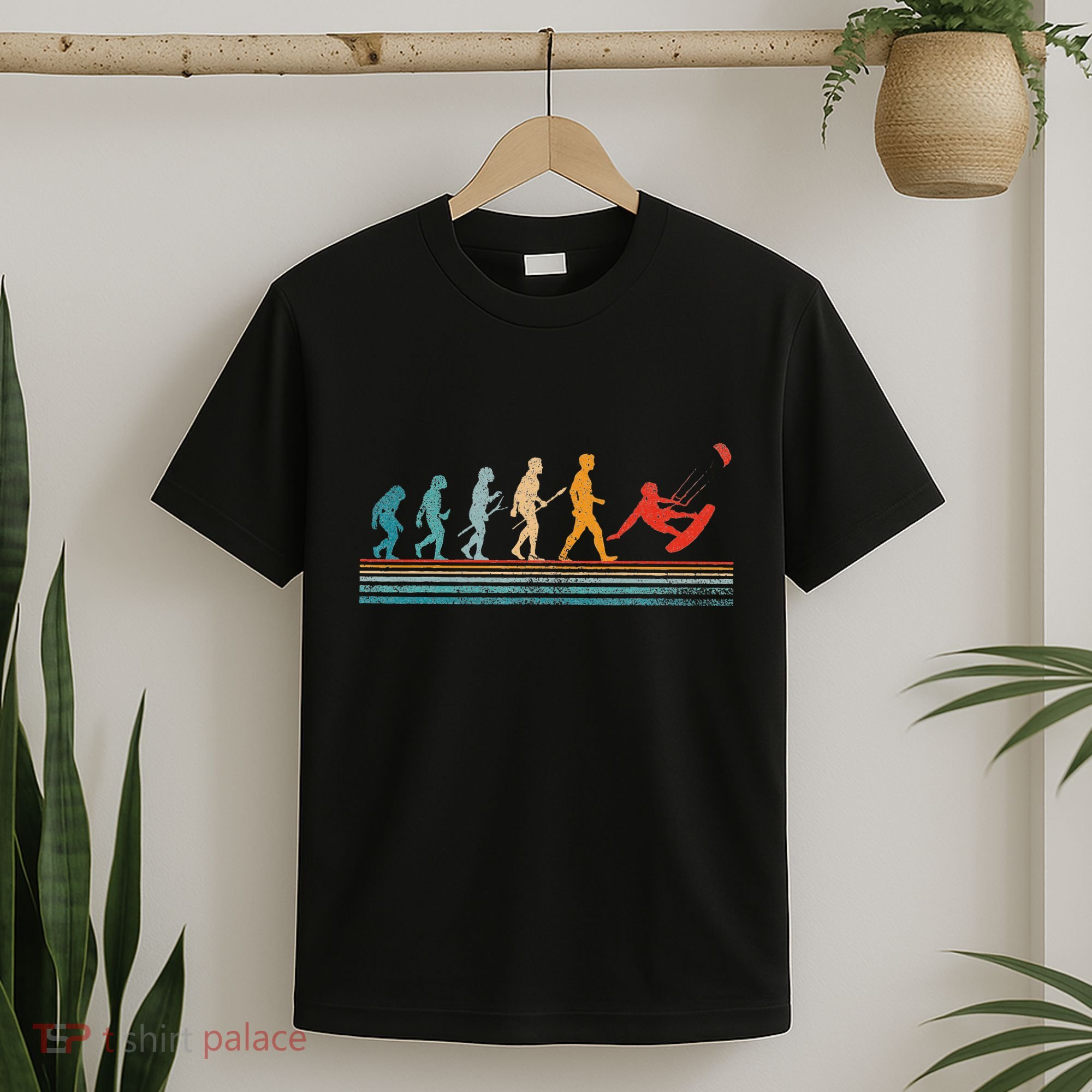 Kite Surfing Evolution Kiteboarder Kiteboarding Kite Surfer T-Shirt