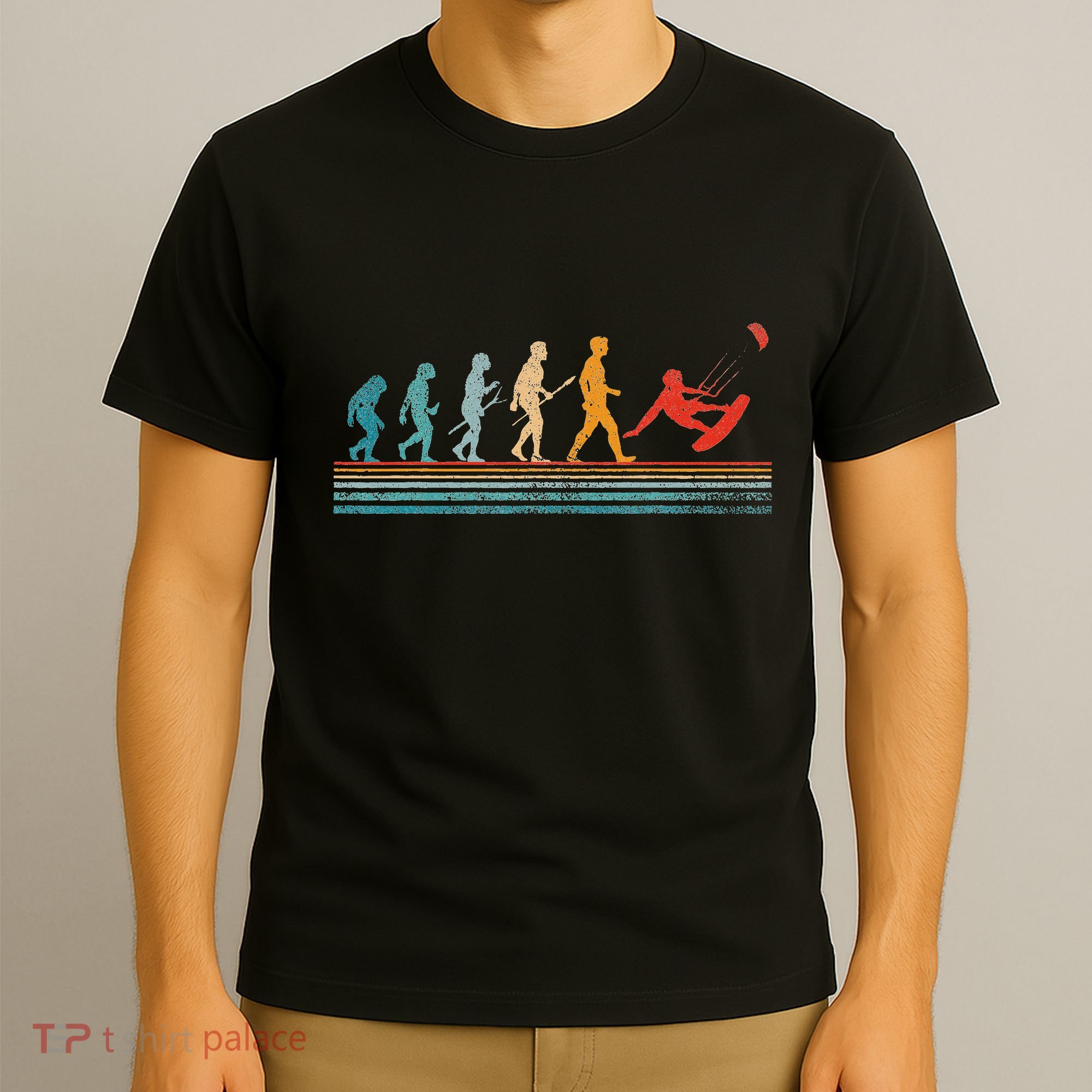 Kite Surfing Evolution Kiteboarder Kiteboarding Kite Surfer T-Shirt