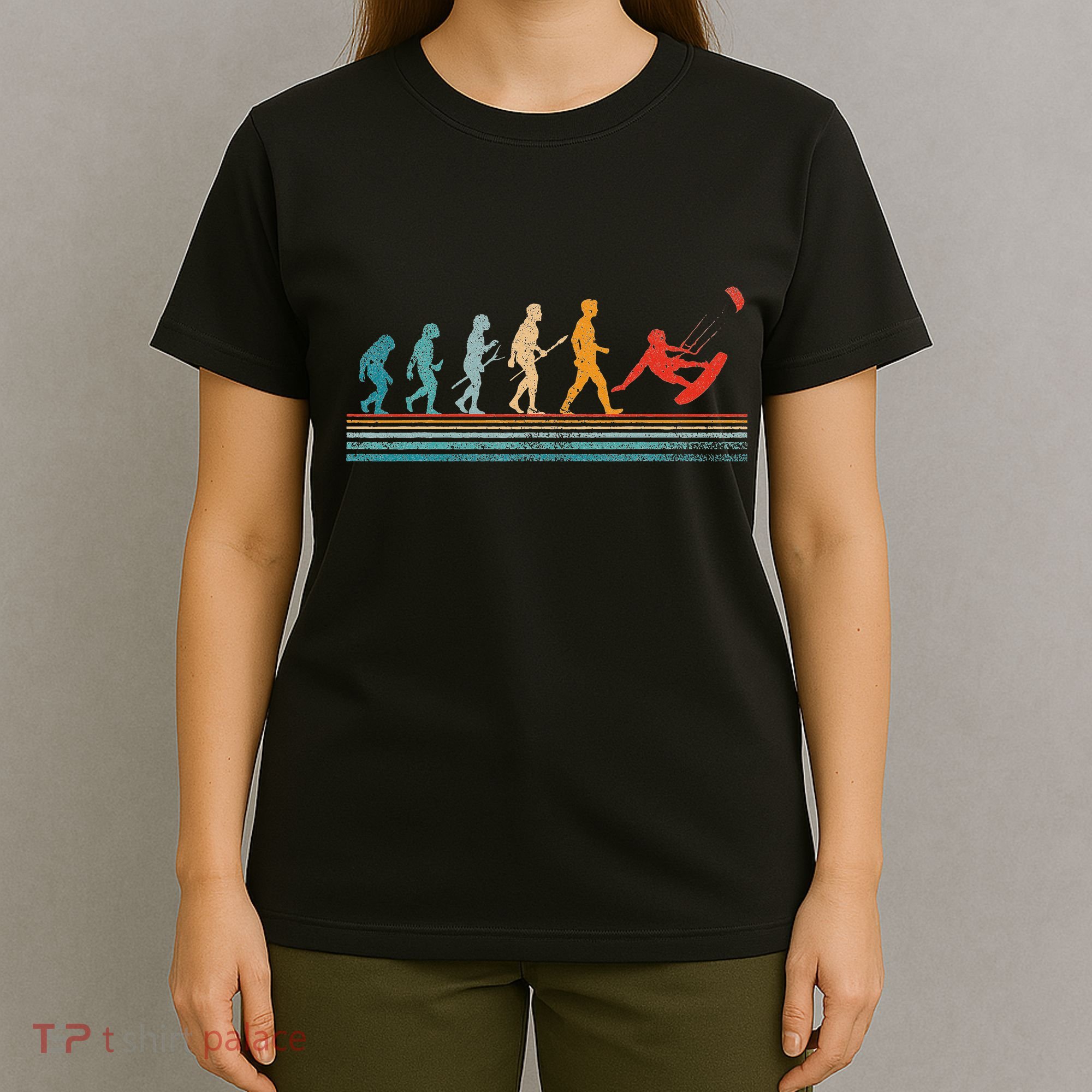 Kite Surfing Evolution Kiteboarder Kiteboarding Kite Surfer T-Shirt