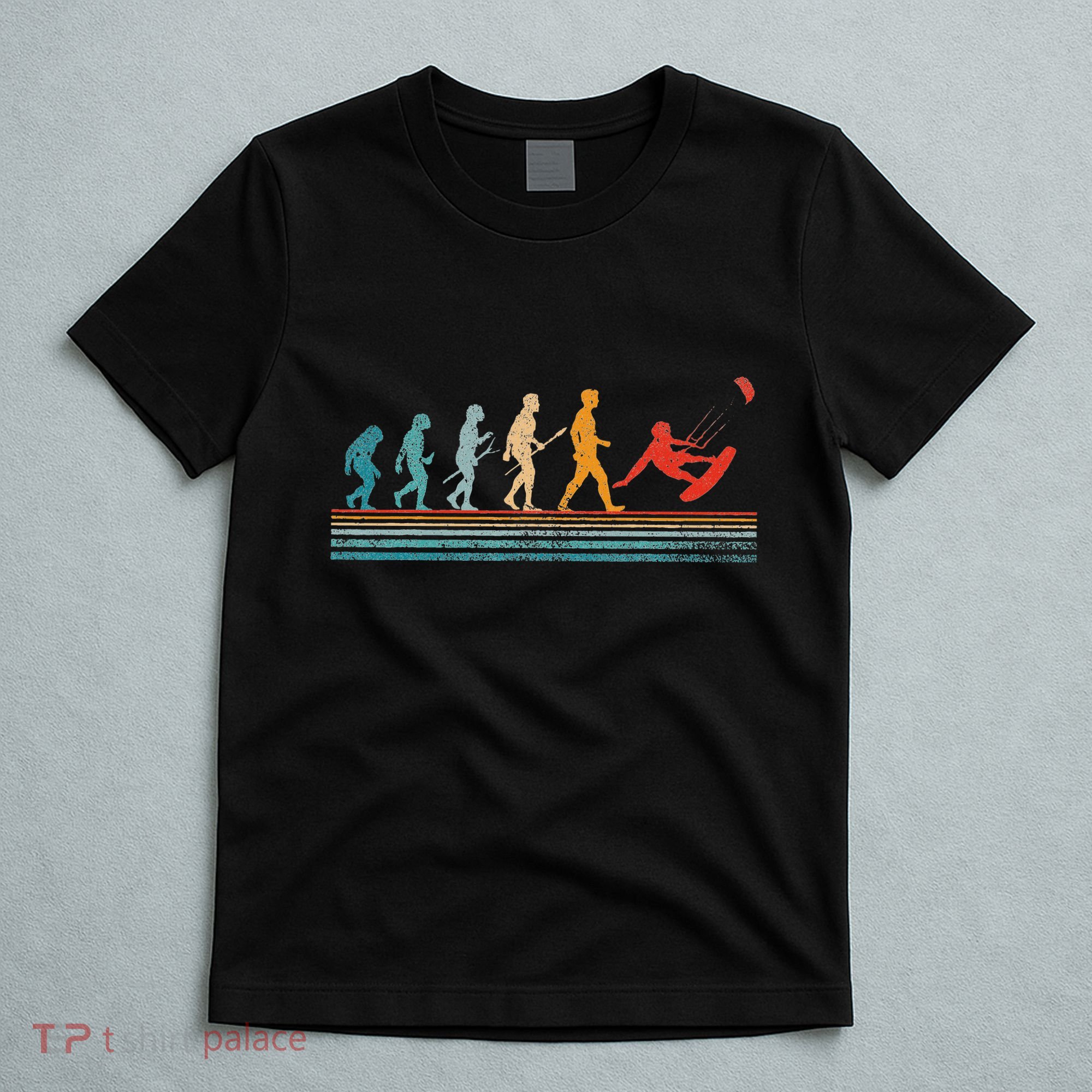Kite Surfing Evolution Kiteboarder Kiteboarding Kite Surfer T-Shirt