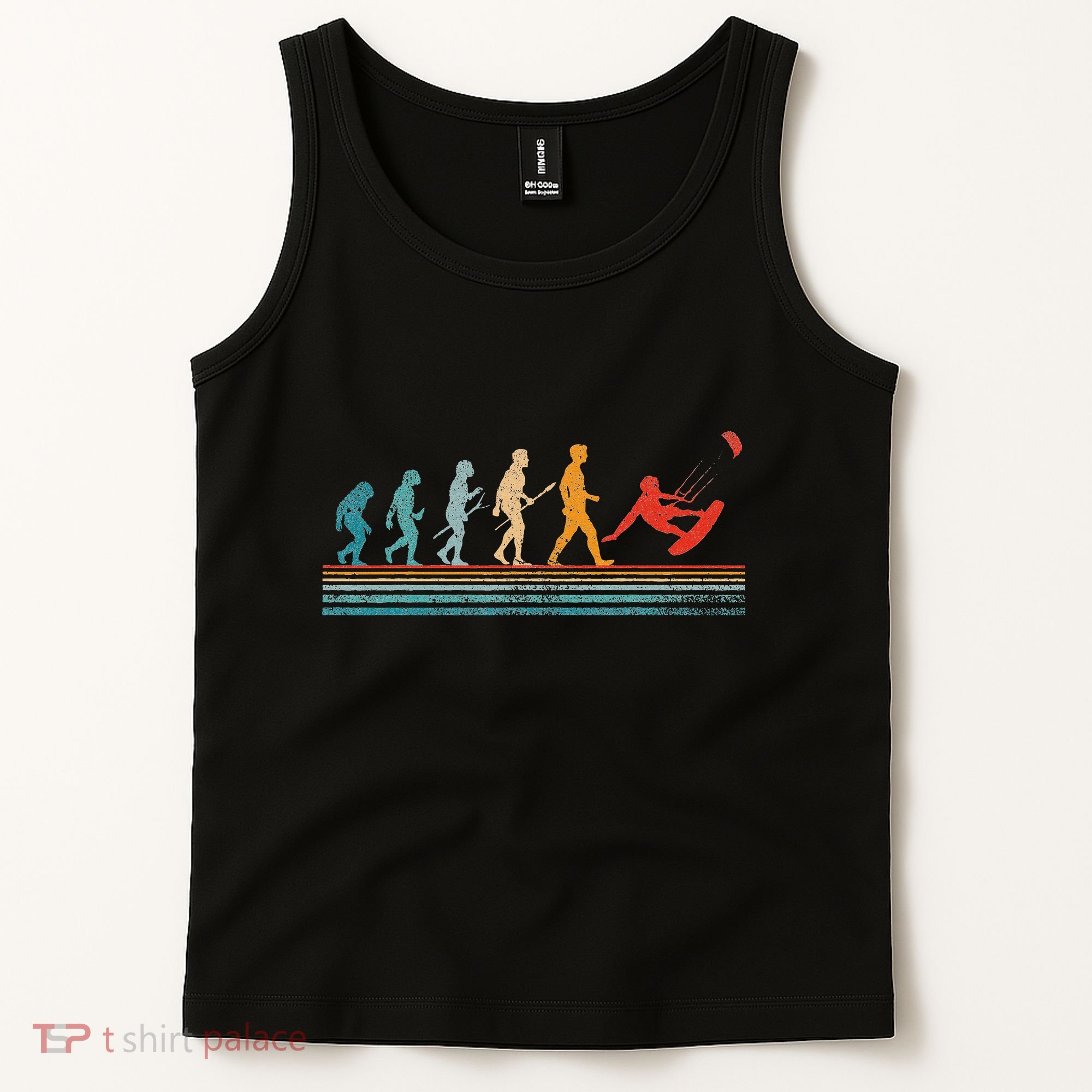 Kite Surfing Evolution Kiteboarder Kiteboarding Kite Surfer Tank Top