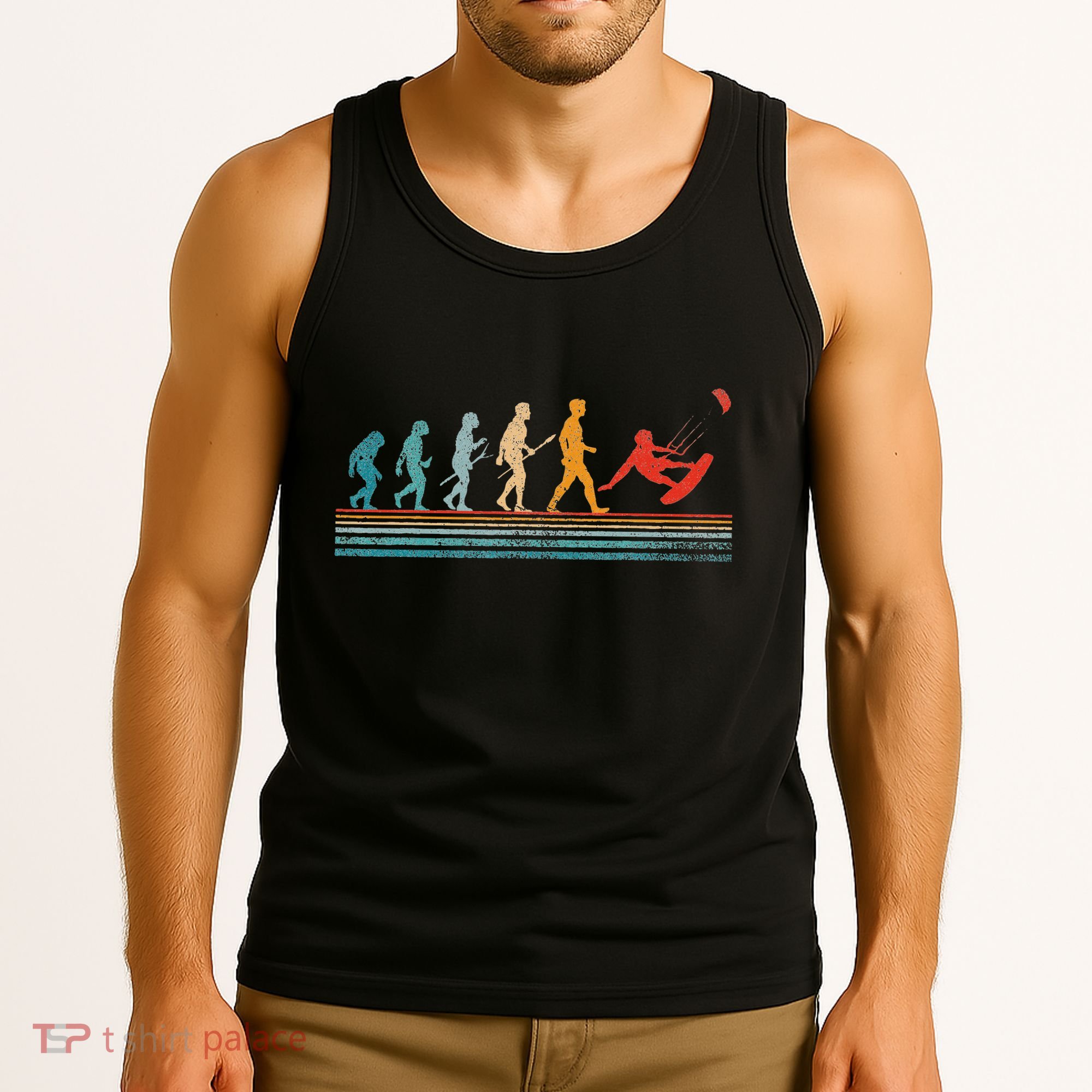 Kite Surfing Evolution Kiteboarder Kiteboarding Kite Surfer Tank Top