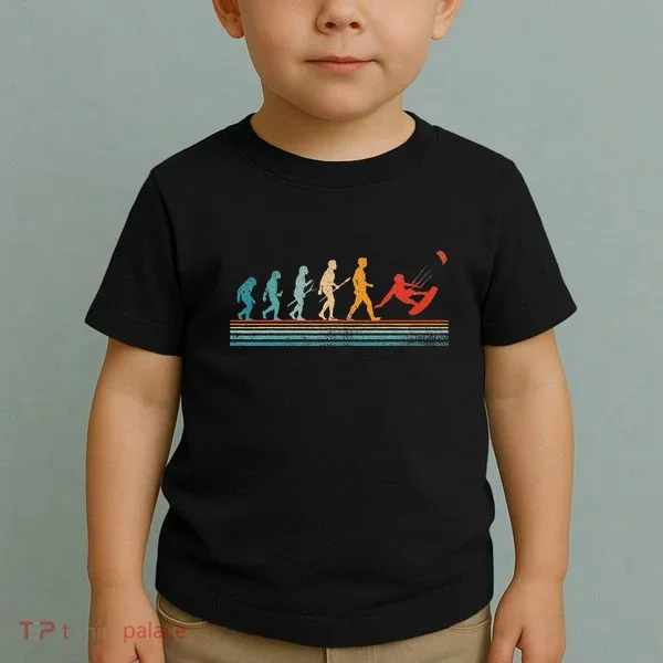 Kite Surfing Evolution Kiteboarder Kiteboarding Kite Surfer Toddler T-Shirt