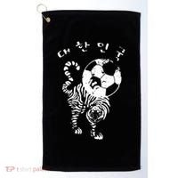 Korean Soccer For Red World Team Golf Towel thumb 0