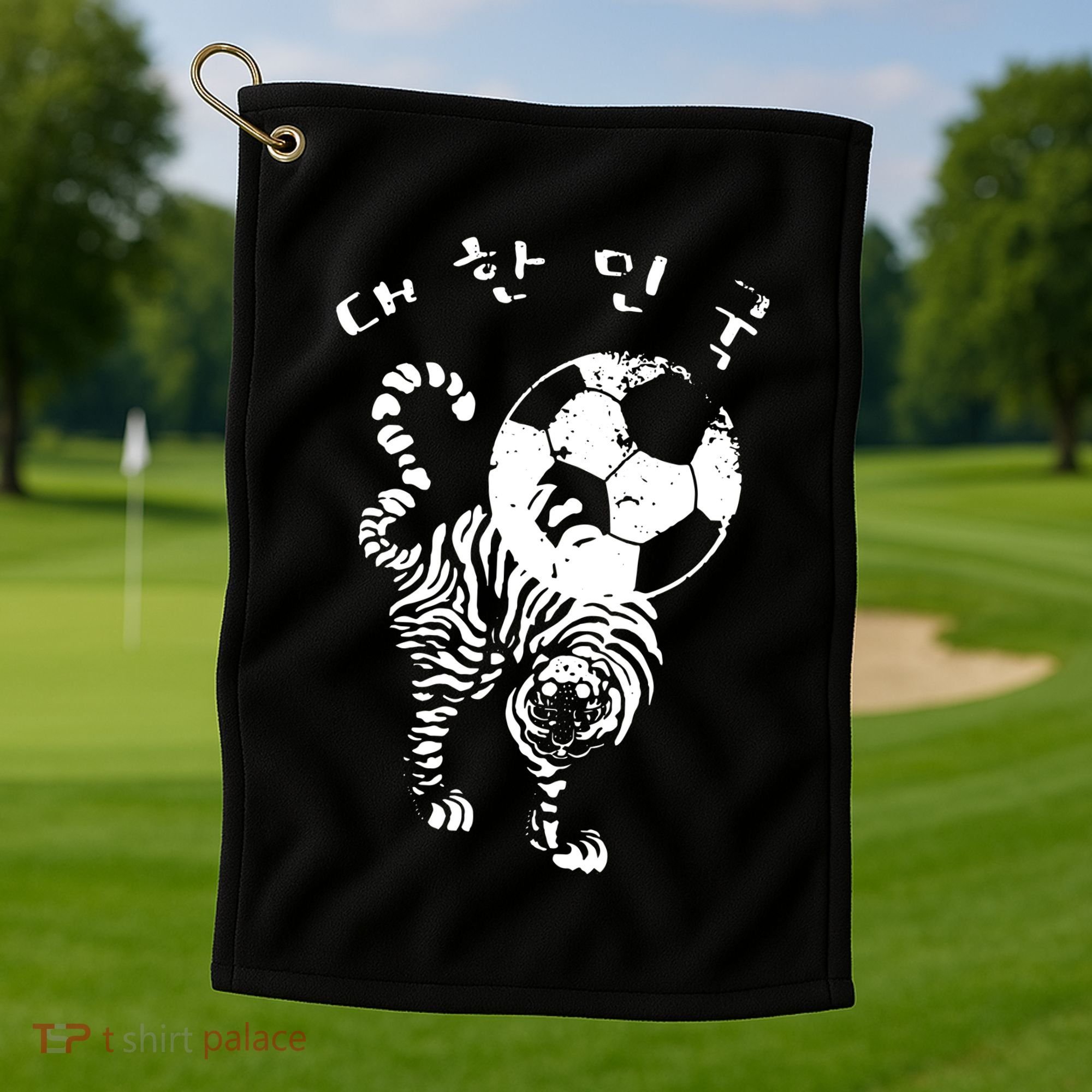 Korean Soccer For Red World Team Golf Towel