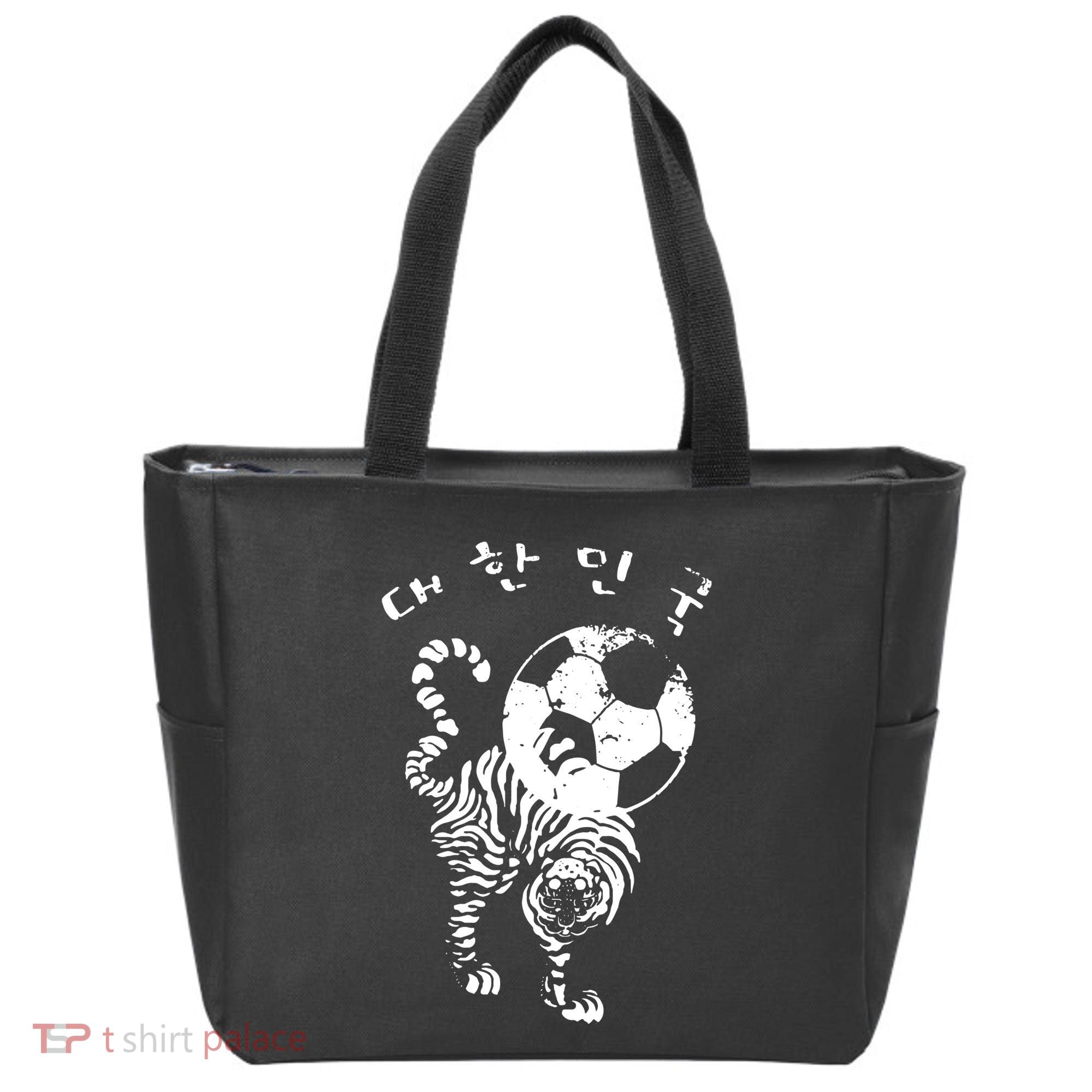 Korean Soccer For Red World Team Tote Bag