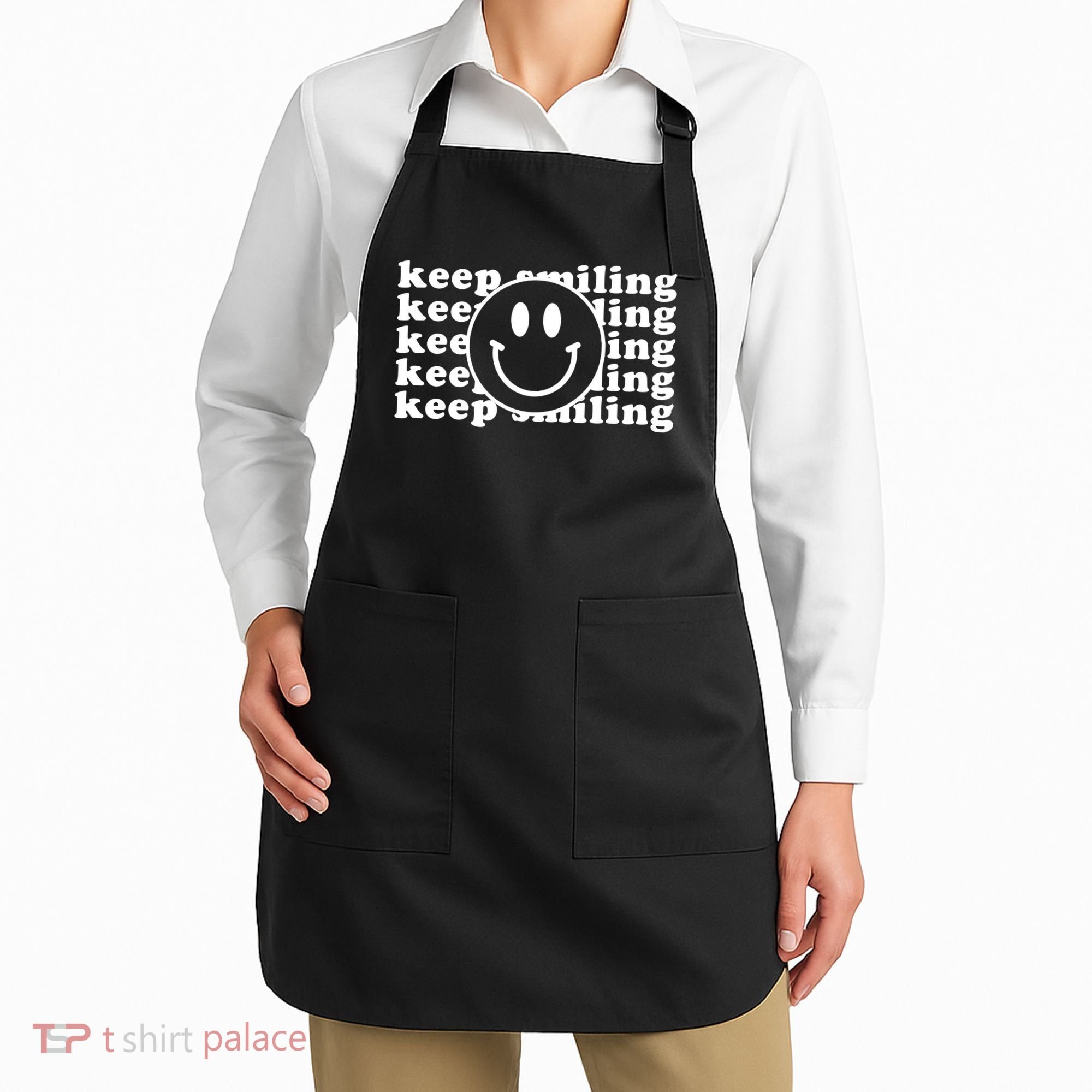 Keep Smiling Happy Face Apron