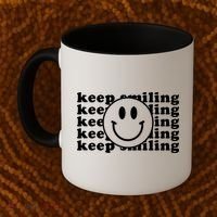 Keep Smiling Happy Face Coffee Mug thumb 2