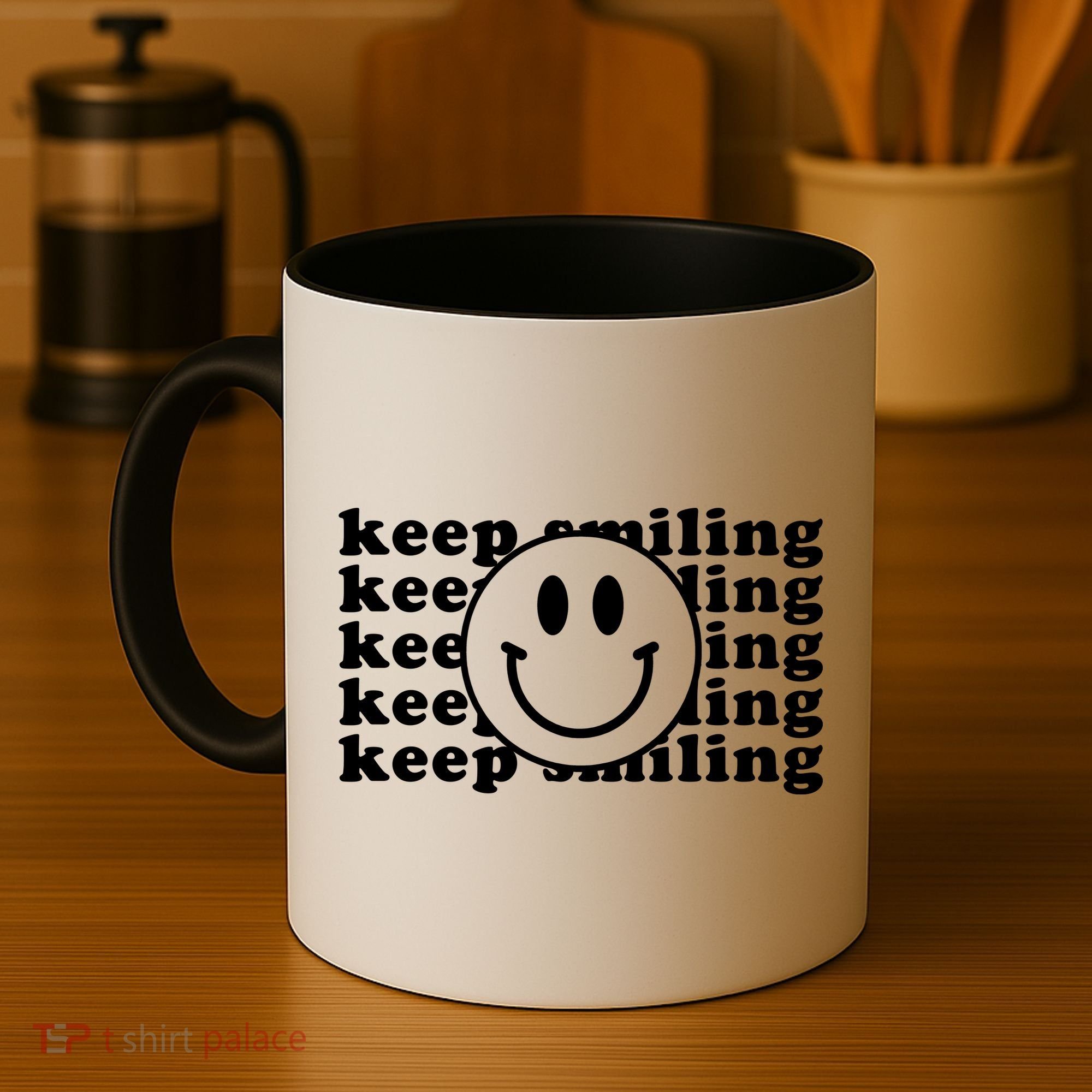Keep Smiling Happy Face Coffee Mug