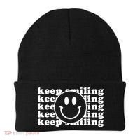 Keep Smiling Happy Face Beanie thumb 0