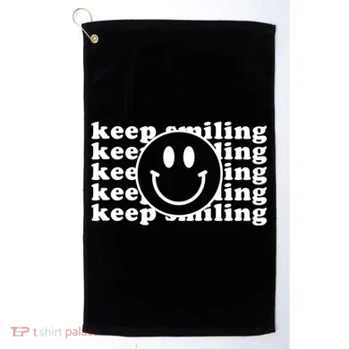 Keep Smiling Happy Face Golf Towel