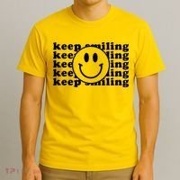 Keep Smiling Happy Face T-Shirt thumb 3