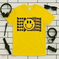 Keep Smiling Happy Face T-Shirt thumb 5