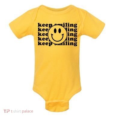 Keep Smiling Happy Face Baby Bodysuit